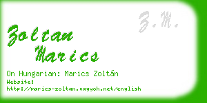 zoltan marics business card